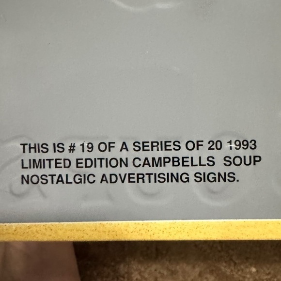1993 Campbell’s Soup Sign #19 Santa AAA Metal Decor - Picture 9 of 10